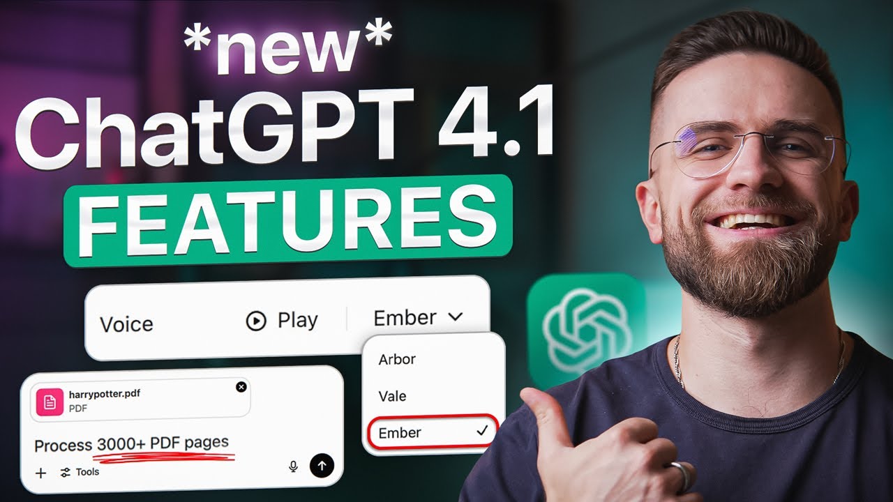 ChatGPT-4.1 Features Explained in 15 Minutes! (Full Guide for Beginners)