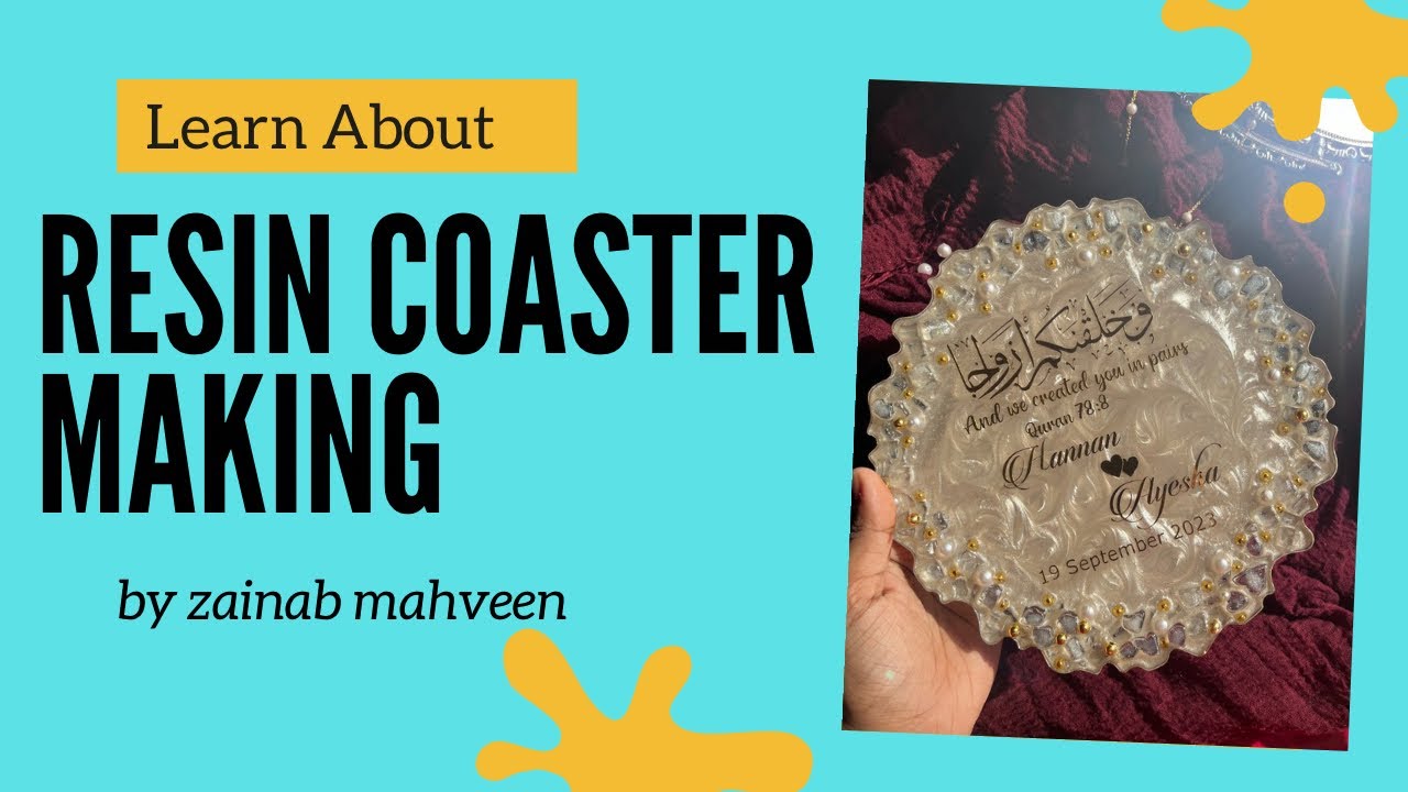 How to make simple resin wedding coasters..,@Zainabkizindagi427