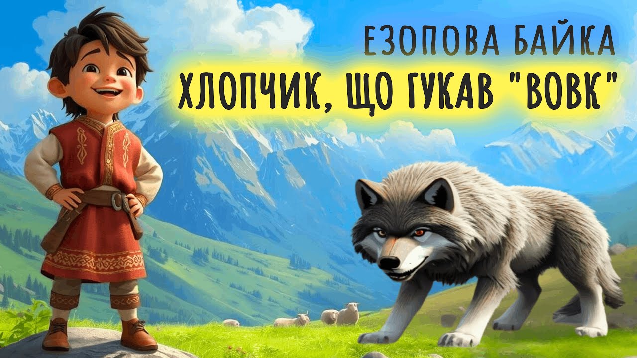 👦 Хлопчик, що кричав «Вовк!» 🐺 Класична казка українською для дітей!