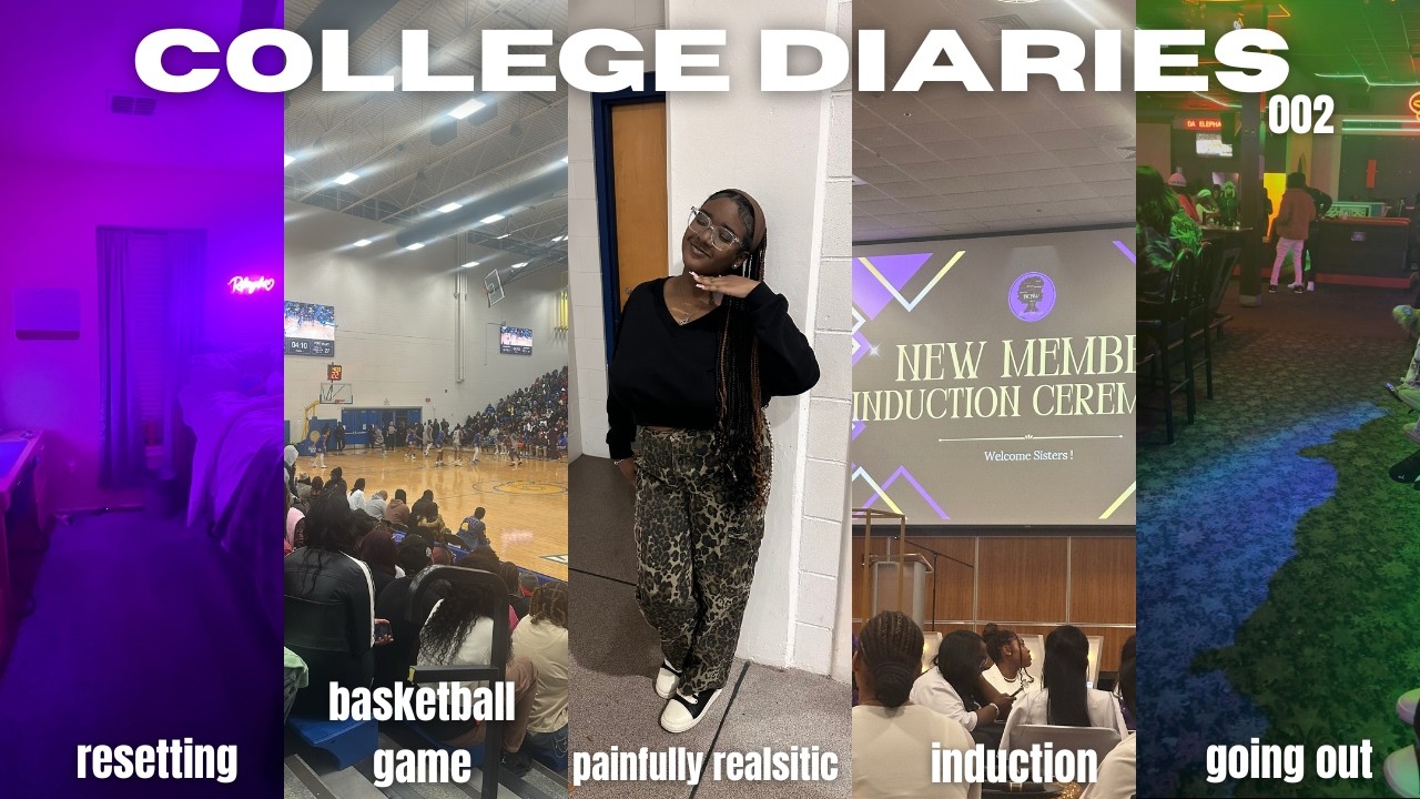 college diaries 💕 | resetting, basketball game, painfully realistic, induction, going out, etc