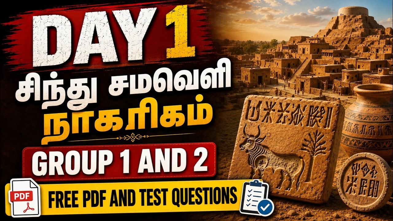 INDUS VALLEY CIVILIZATION - DAY 1 | GROUP 1 AND 2 2026 PREPARATION | DAY 1 | TNPSC HISTORY