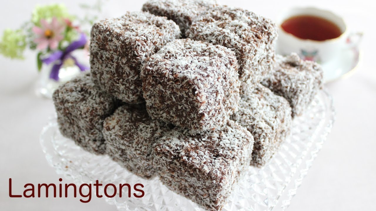 ラミントンの作り方　オーストラリアのお菓子　How to make Lamingtons