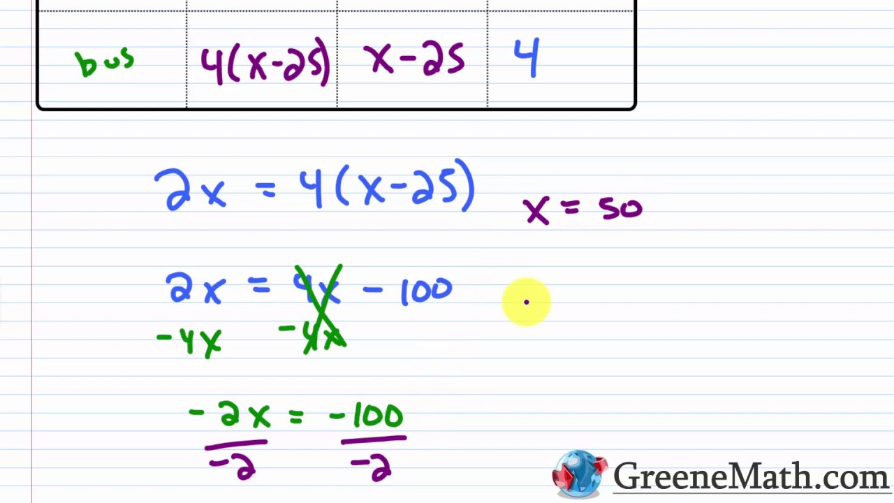 Motion Word Problems