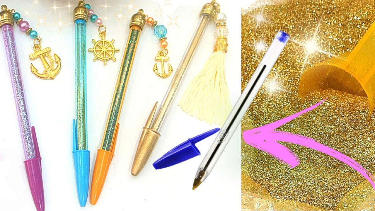 ✨DIY CANETA GLITTER ADULTO E INFANTIL PARA LEMBRANCINHAS✨