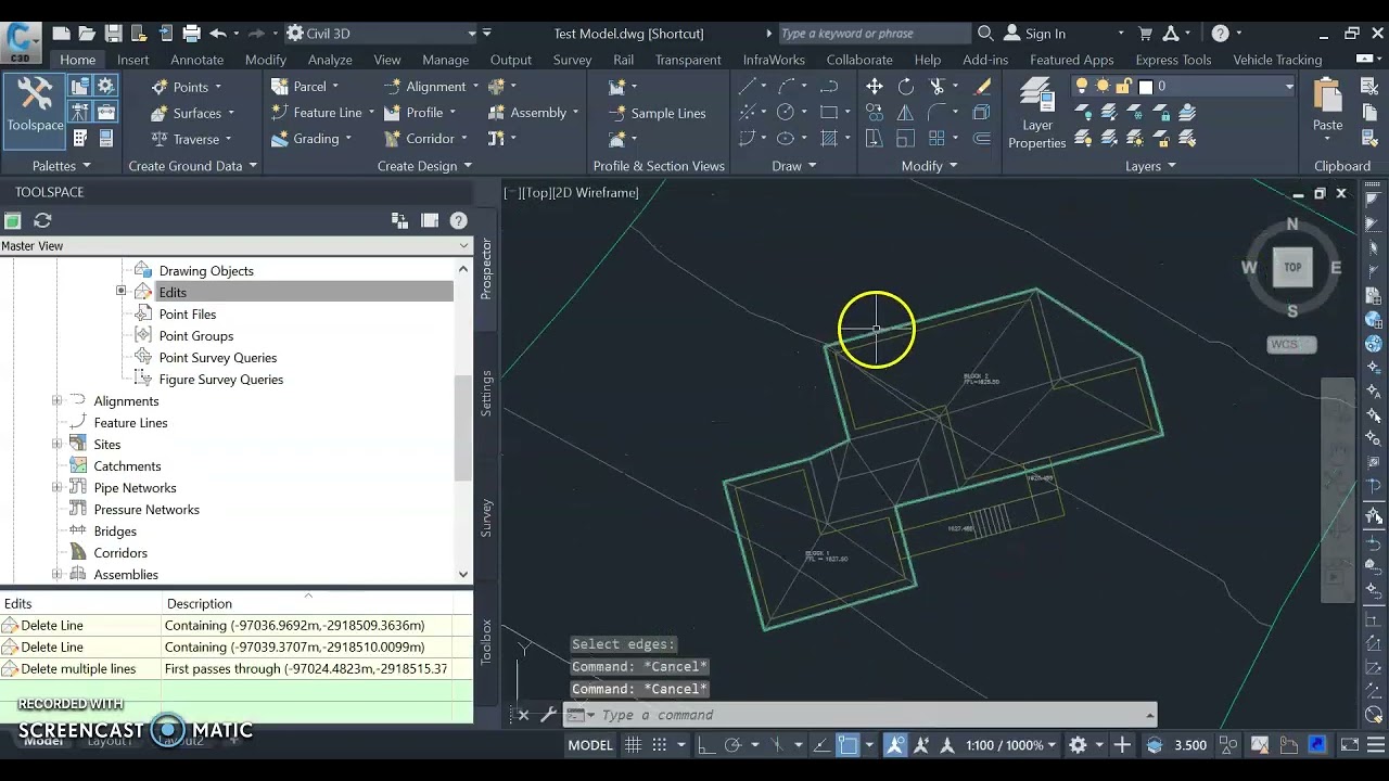 Basic Earthworks AutoCAD Civil 3D design