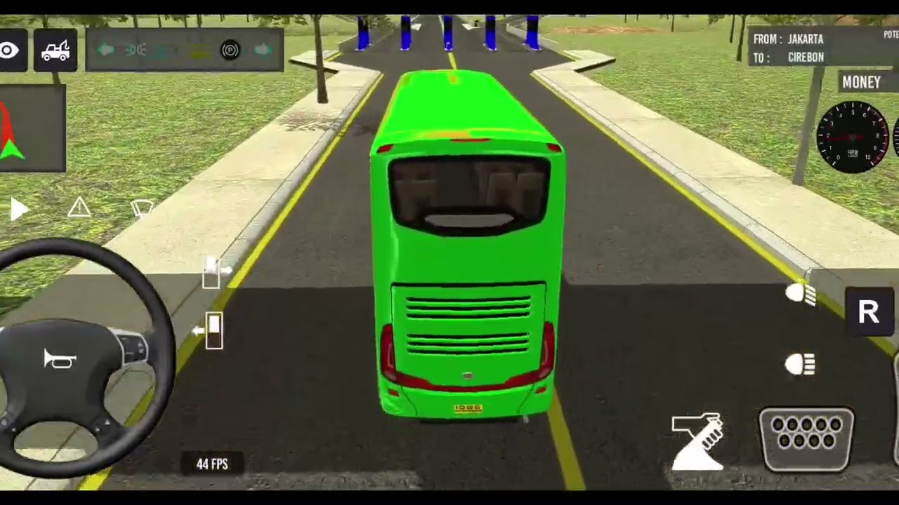 Euro Bus Driving Game Public Transportation 2024 Indonesia Bus Simulator Android Gameplay