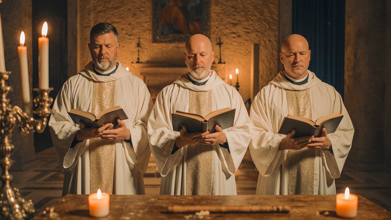 Gregorian Chants in the Cloister of Dawn | Sacred Morning Hymns by Monastic Brothers
