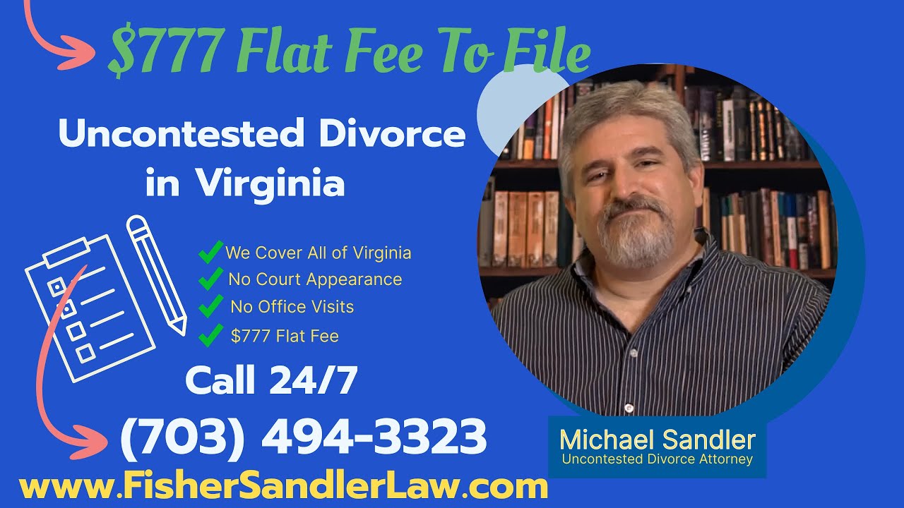 Uncontested Divorce Attorney Alexandria VA - Call (703) 494-3323 Fisher-Sandler No Fault Divorce VA