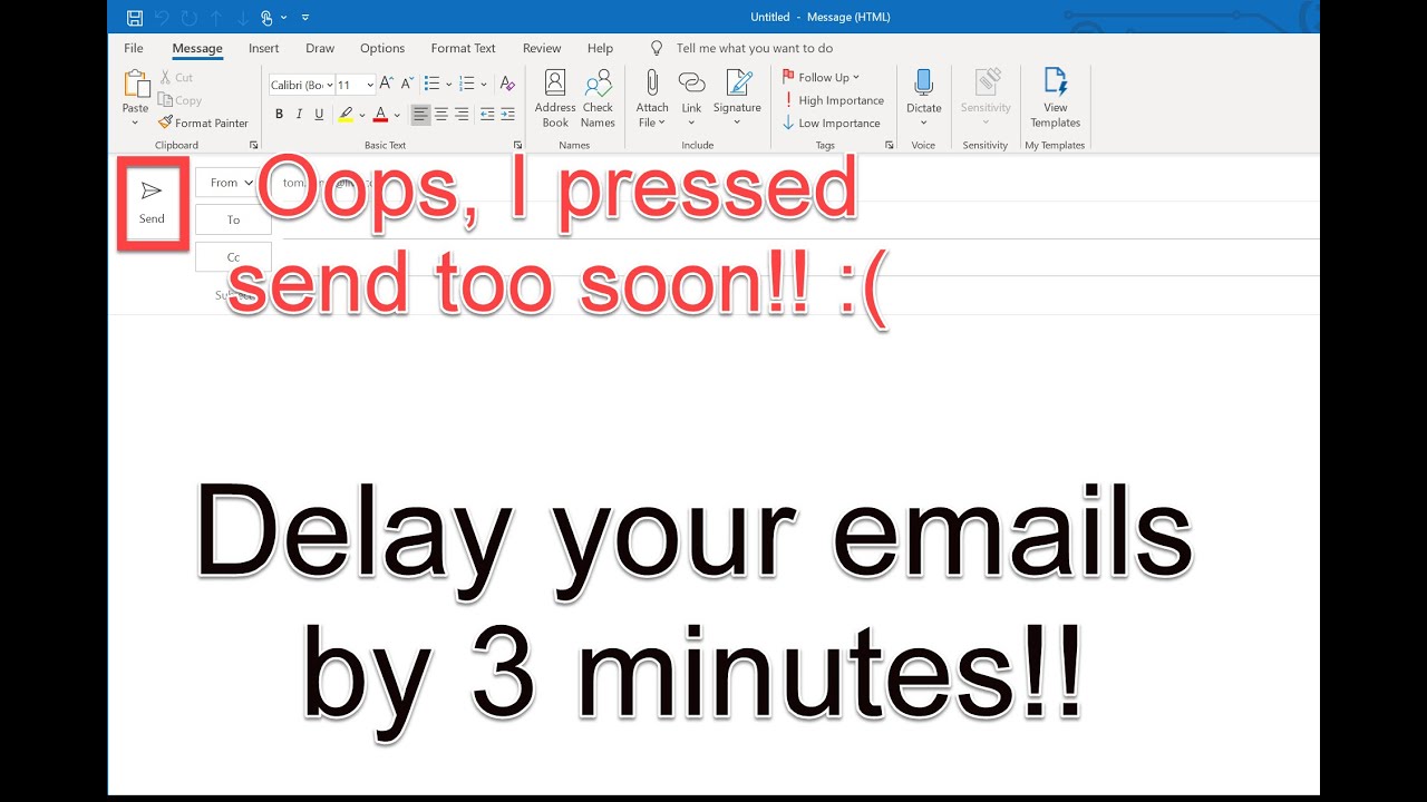 Задержка отправки всех писем в Outlook &mdash; создание правила