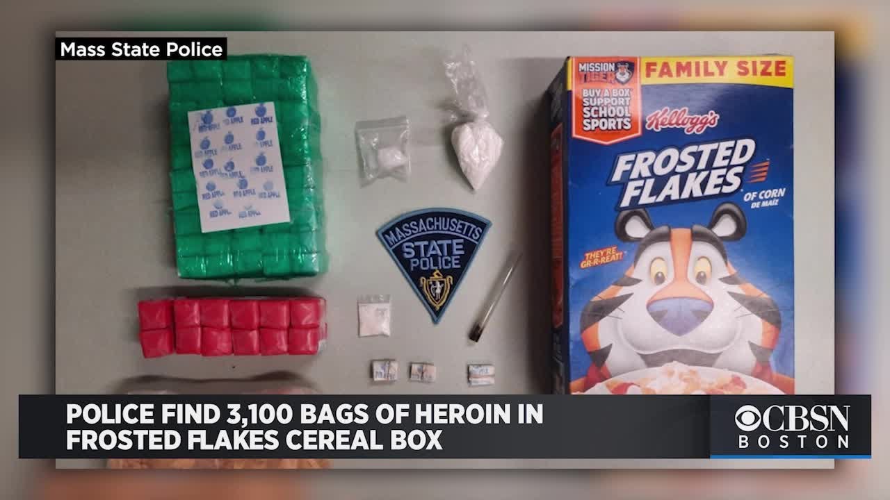 LOOK: Police Find 3,100 Bags Of Heroin In Frosted Flakes Cereal Box