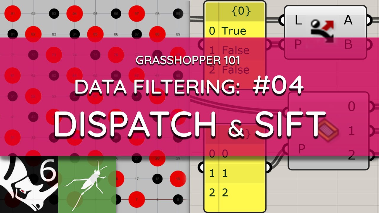 Grasshopper 101: Data Filtering | #04 Dispatch & Sift Pattern