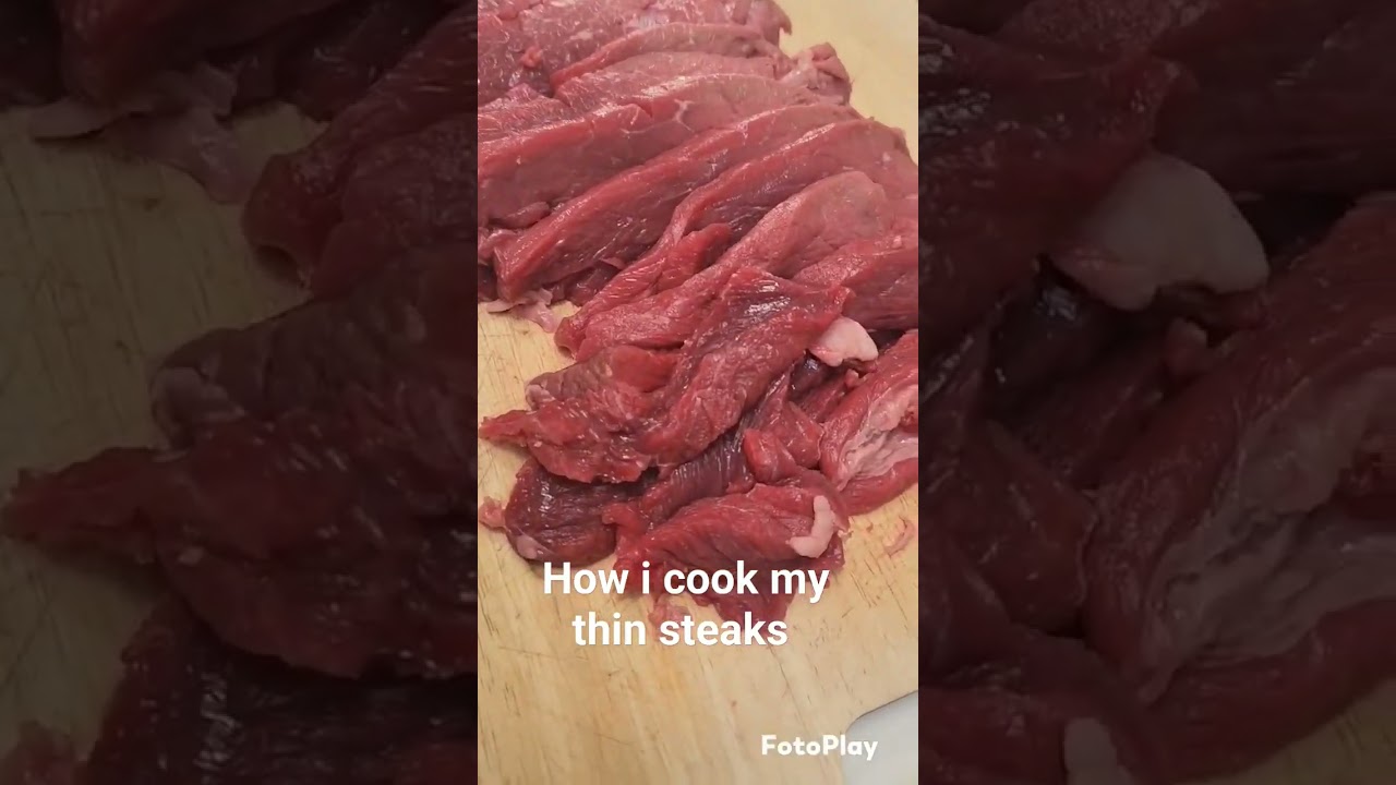 how I cook My thin steaks #food #steak