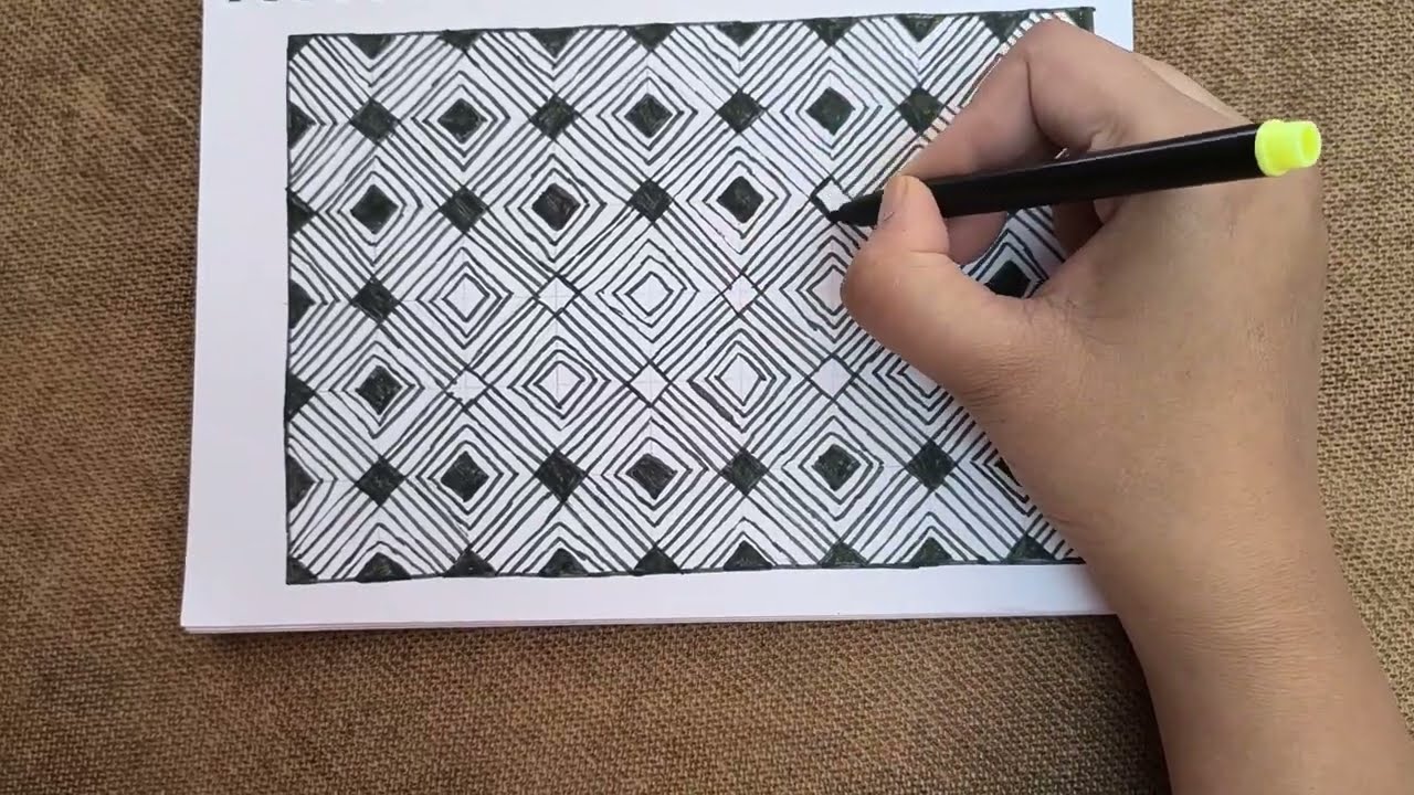 Doodle art - 2 satisfying and simple drawing #zentagleart #doodleart #art 