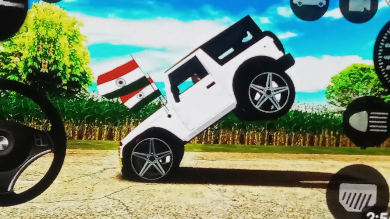 Dollar (Song) Modified Mahindra White Thar😱 Stunt Driving Gameplay Indian Cars Simulator 3D Android