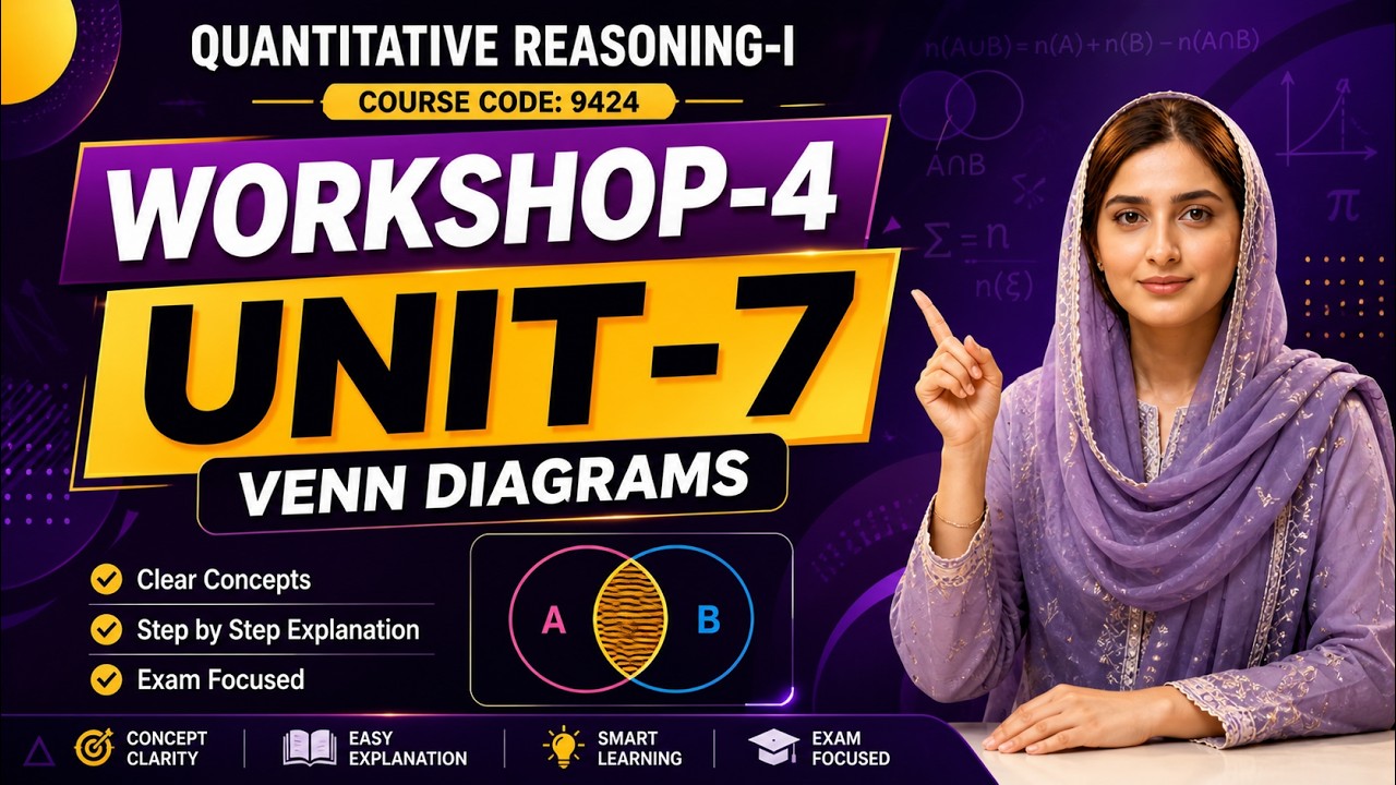 Workshop-4 | 9424 | AIOU Lecture-4 | Quantitative Reasoning | BS Program