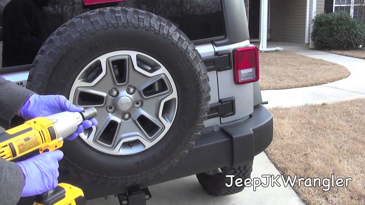 How to perform a 5 tire rotation on a Jeep Wrangler JK