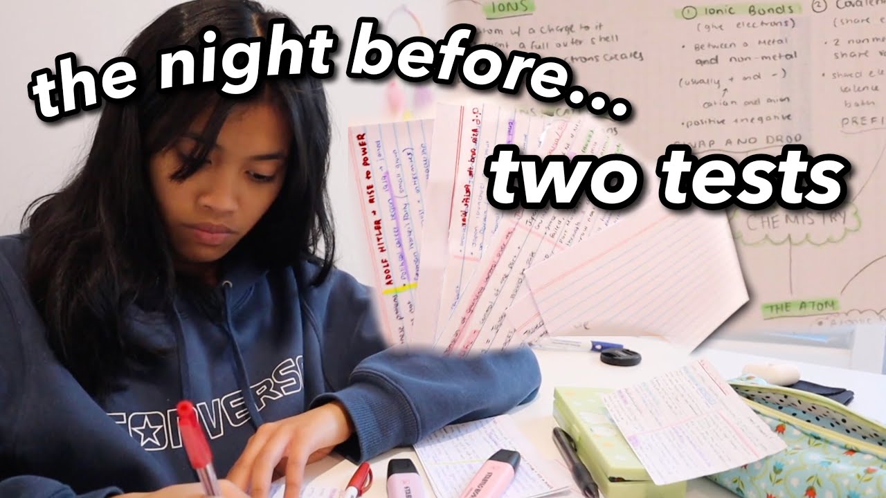 how to study THE NIGHT BEFORE a test