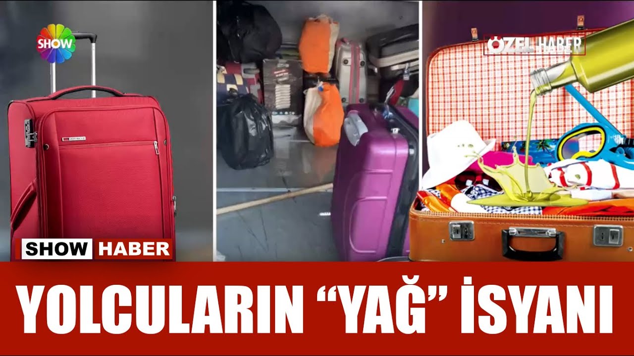 Yağ yayıldı, valizler mahvoldu