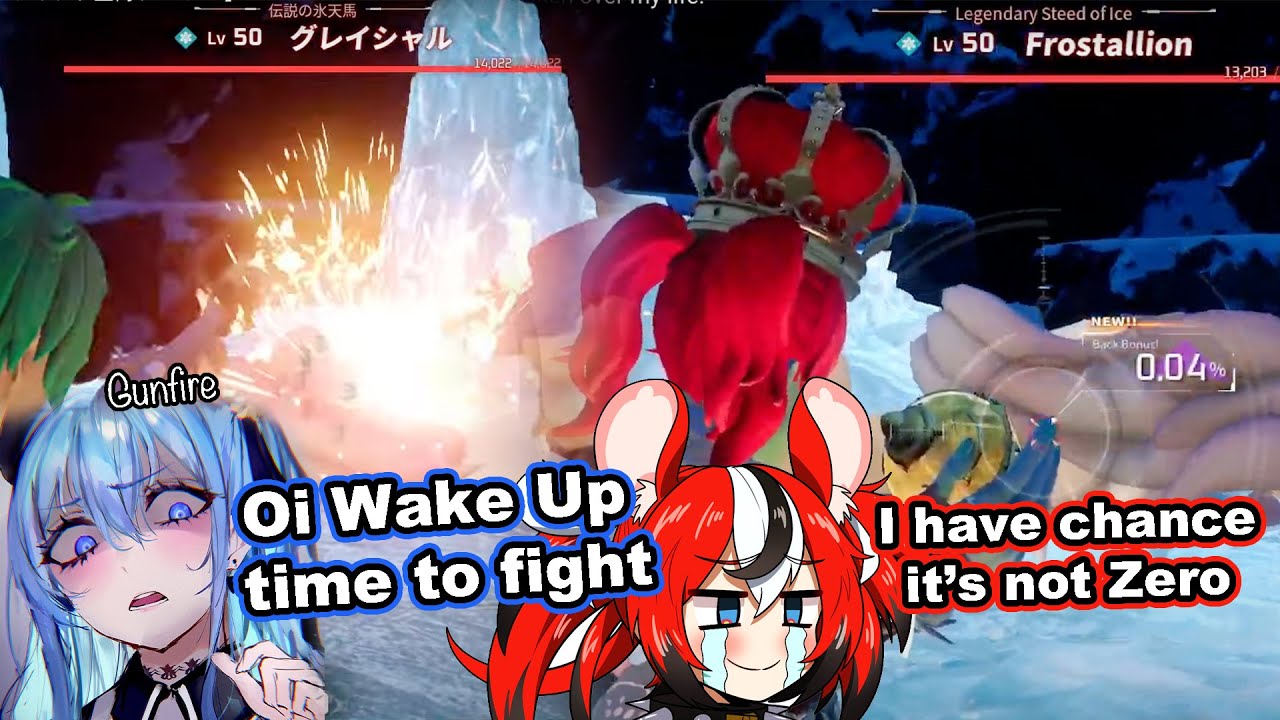 Suisei Brute force method vs Bae 0.04% Luck Palworld Catching Lv. 50 Frostallion | 『Hololive』