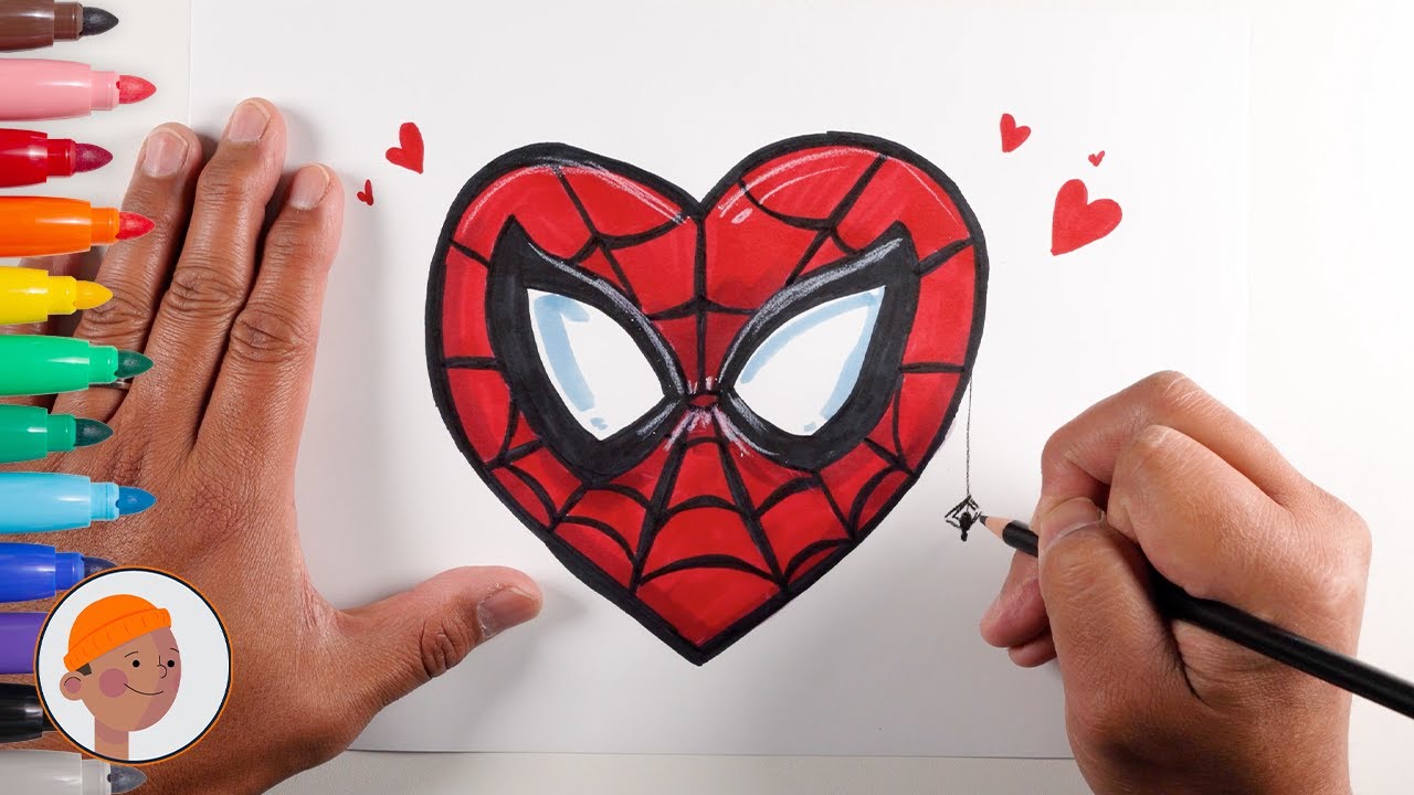 How To Draw A Spider-Man Valentine