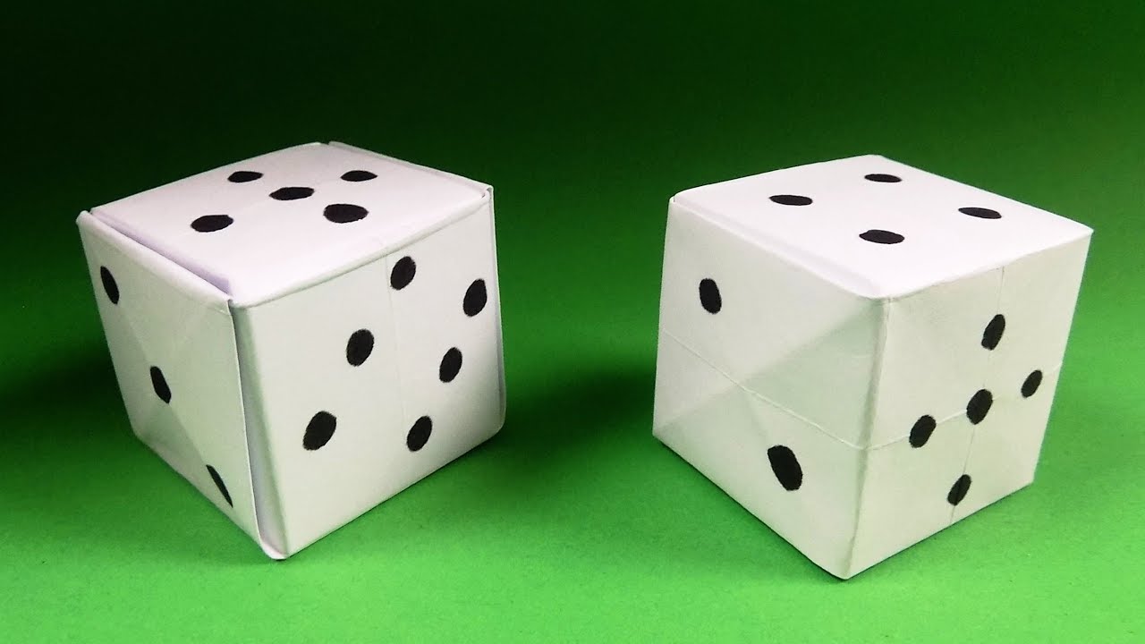 Jak zrobić origami Kostka - papierowe, kostki - instrukcja krok po kroku. Tutorial - diy