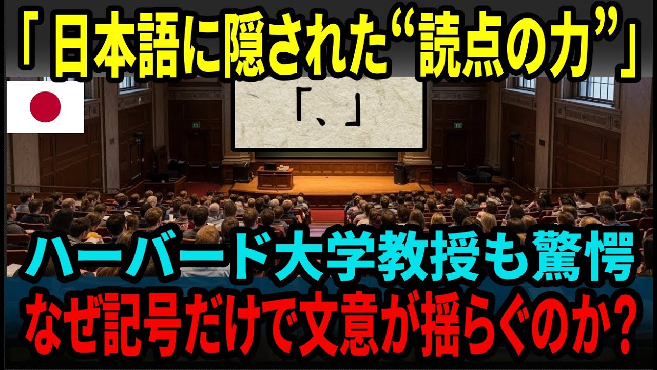 【海外の反応】ハーバード大学教授も驚嘆──日本語の“読点”が生む意味変化はなぜ唯一の構造になったのか