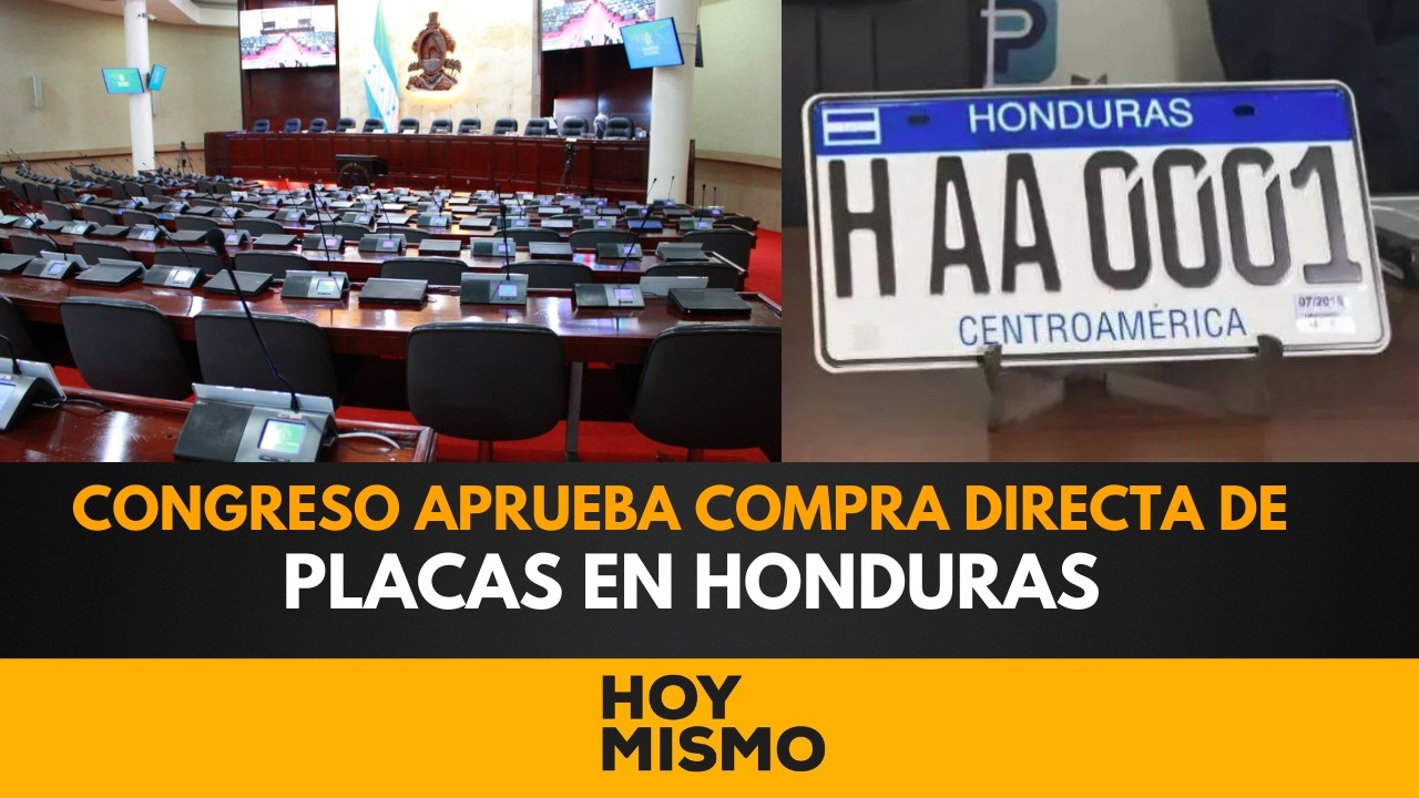 ¿ADIÓS A LAS MULTAS? El Congreso aprueba compra directa de placas en Honduras