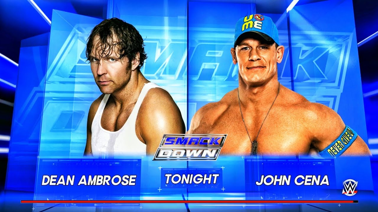 Dean Ambrose Vs John Cena - Full Match At SmackDown | WWE 2K16