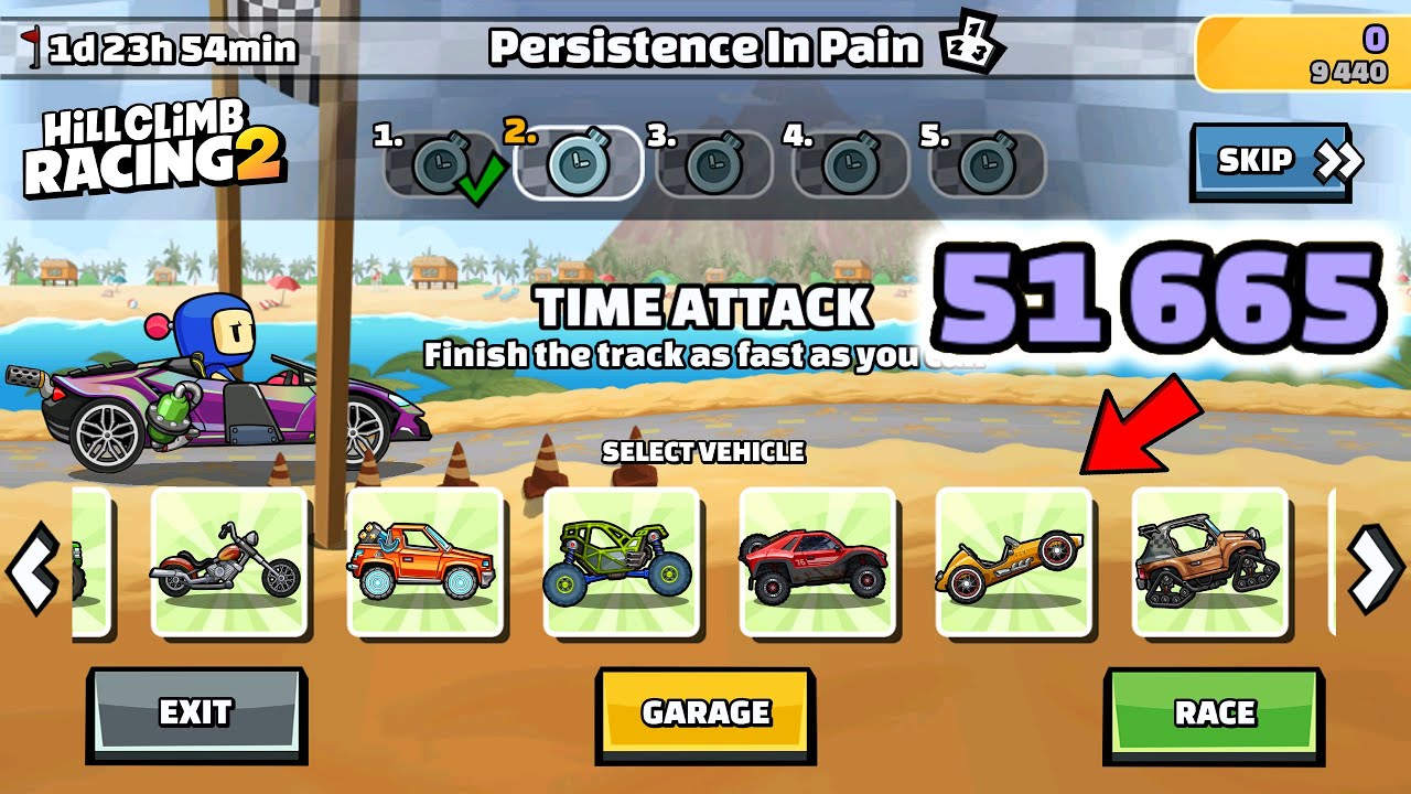 Hill Climb Racing 2 - 51665 points in PERSISTENCE IN PAIN Team Event