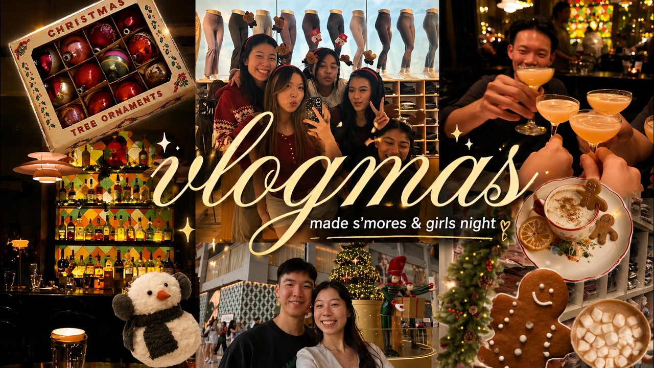OUR COZY CHRISTMAS EVE *ੈ🎄✩‧₊ & MADE S'MORES for the first time 🔥🍫🍪