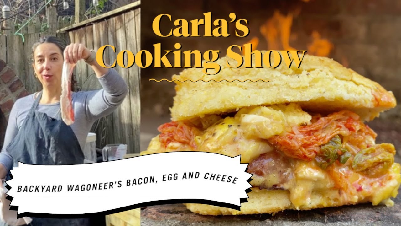 Carla's Cooking Show: Bacon, Egg and Cheese on a Biscuit