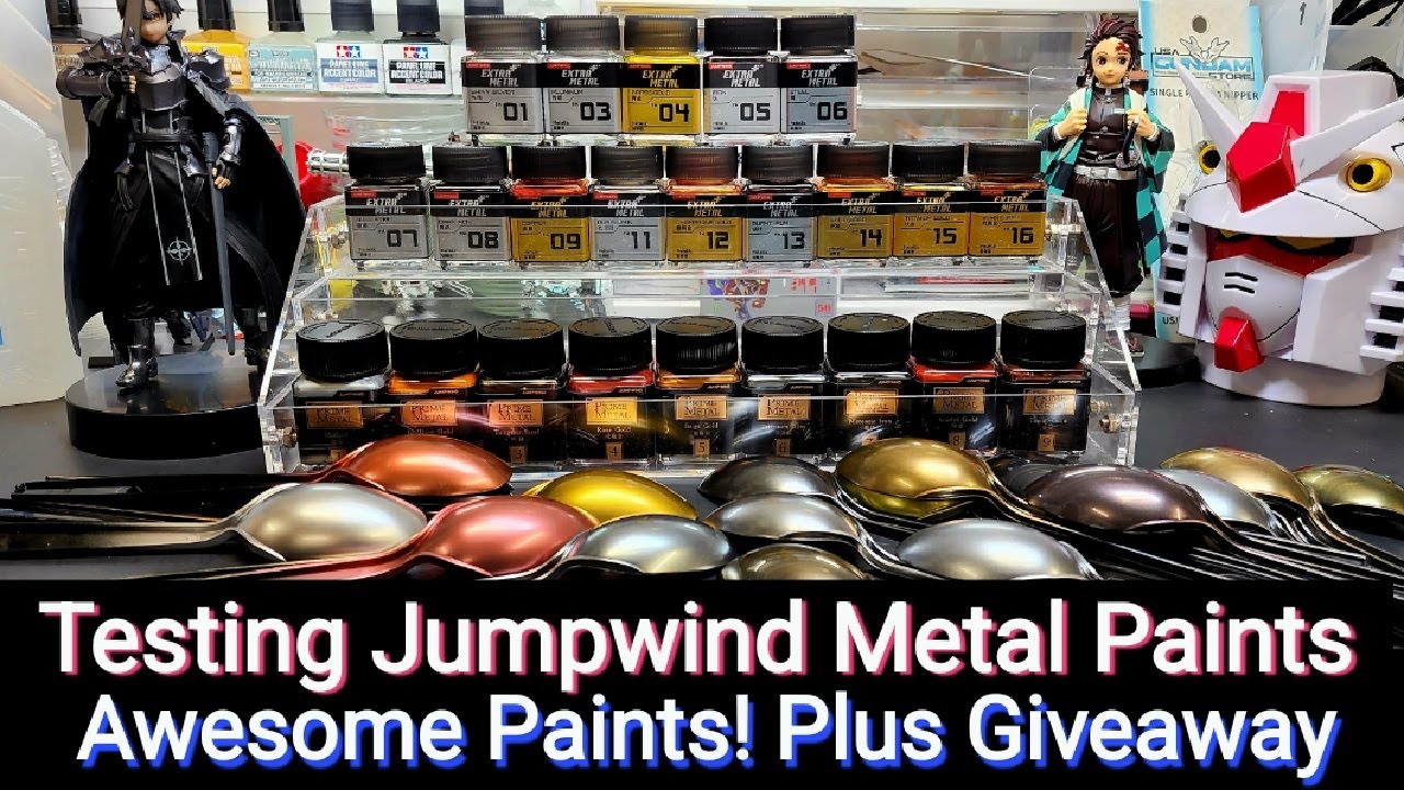 Testing Jumpwind Metal Paints - Awesome !! Plus Gundam Give-Away