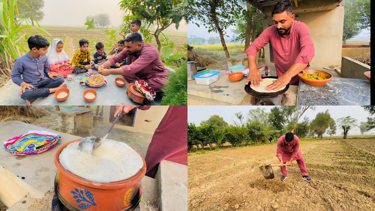 Special Lunch Aloo Paratha With Doodh Pati 🥰Garden mein Aur Sabjiyan laga di