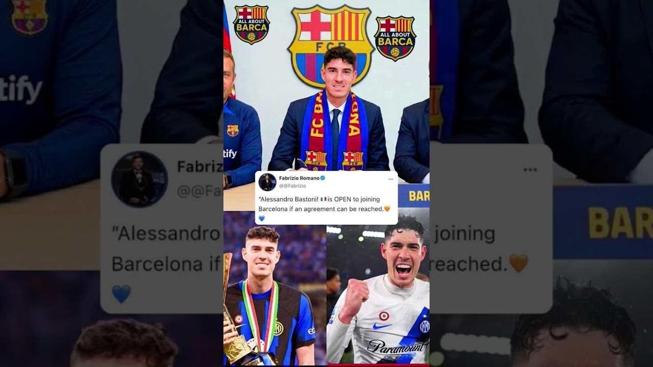 Bastoni sign to Bar&ccedil;a 😱 ? #news #football #viral #barcelona