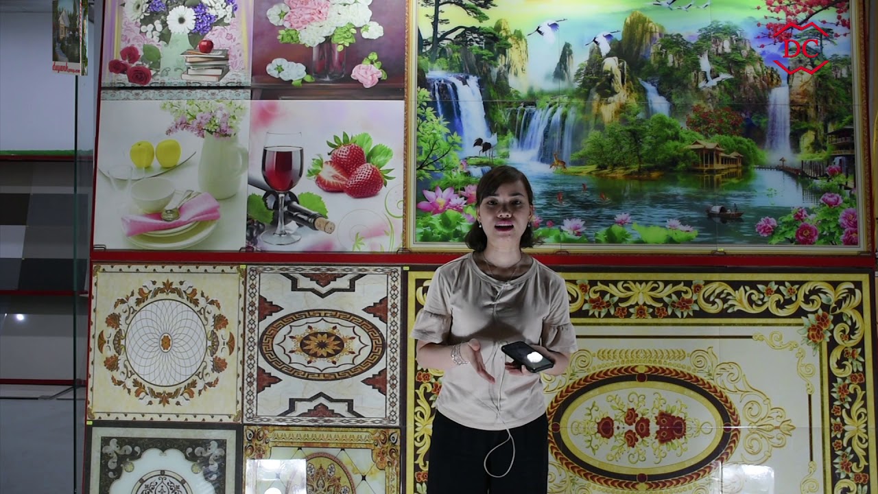 mẫu gạch tranh 3d cho phòng khách sang trọng