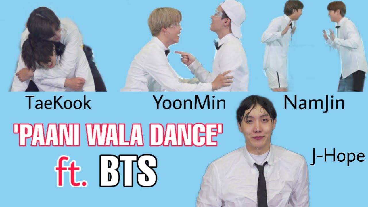 'Paani Wala Dance' ft. BTS TaeKook,YoonMin, NamJin & J-Hope | RUN BTS Special | BTS Bollywood fmv