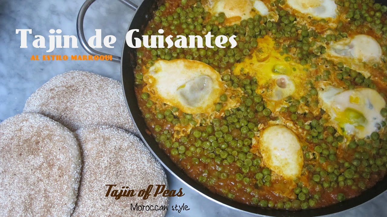 Tajin de Guisantes al estilo marroqui ❤ Tajin of peas with field eggs - Maryam TOB