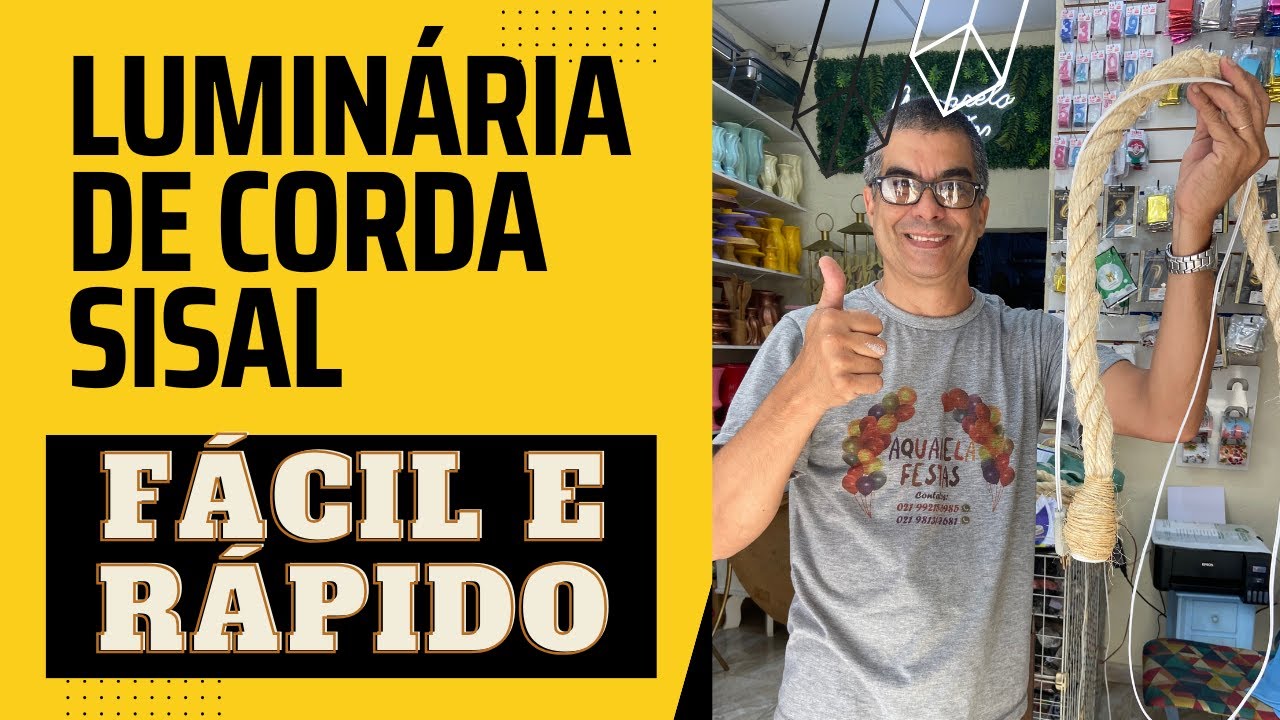DIY LUMINÁRIA PENDENTE DE CORDA SISAL - faça você mesmo, rápido e fácil!