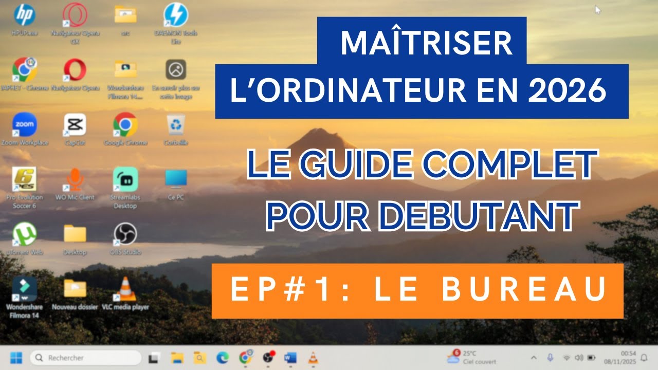 COMMENT UTILISER UN ORDINATEUR ?  GUIDE COMPLET POUR LES DEBUTANTS : EP#1 : Le bureau et les bases