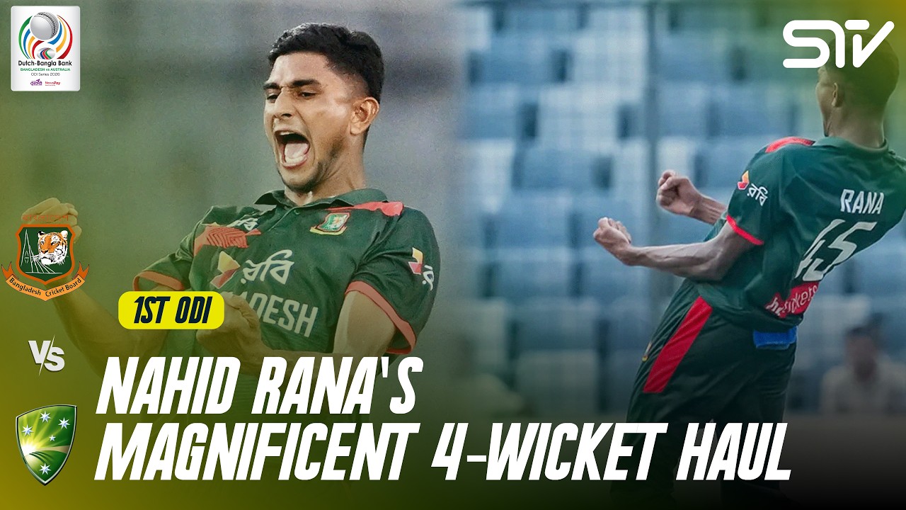 Pace Sensation! Nahid Rana Finishes With 4 Wickets🔥 | Ban vs Aus | Match 1 | ODI Series 2026 | M9K1K