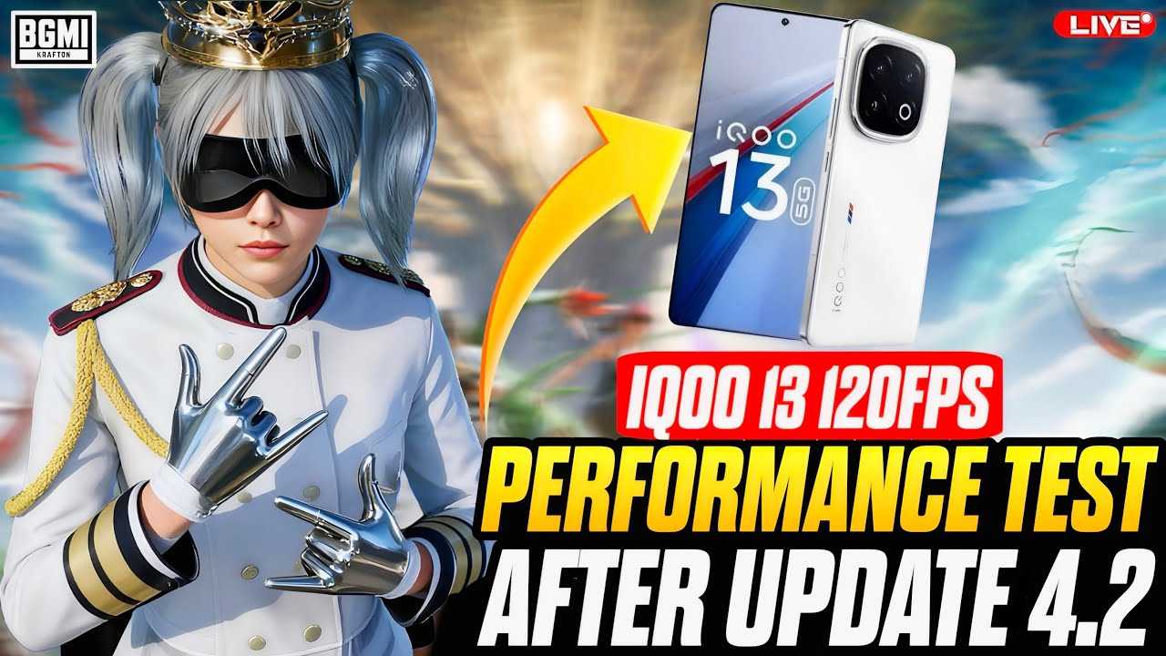 iQOO 13 120 FPS PERFORMENCE TEST AFTER 4.2 UPDATE | WITH HANDCAM🔥#120fps #bgmilive #iqoo13
