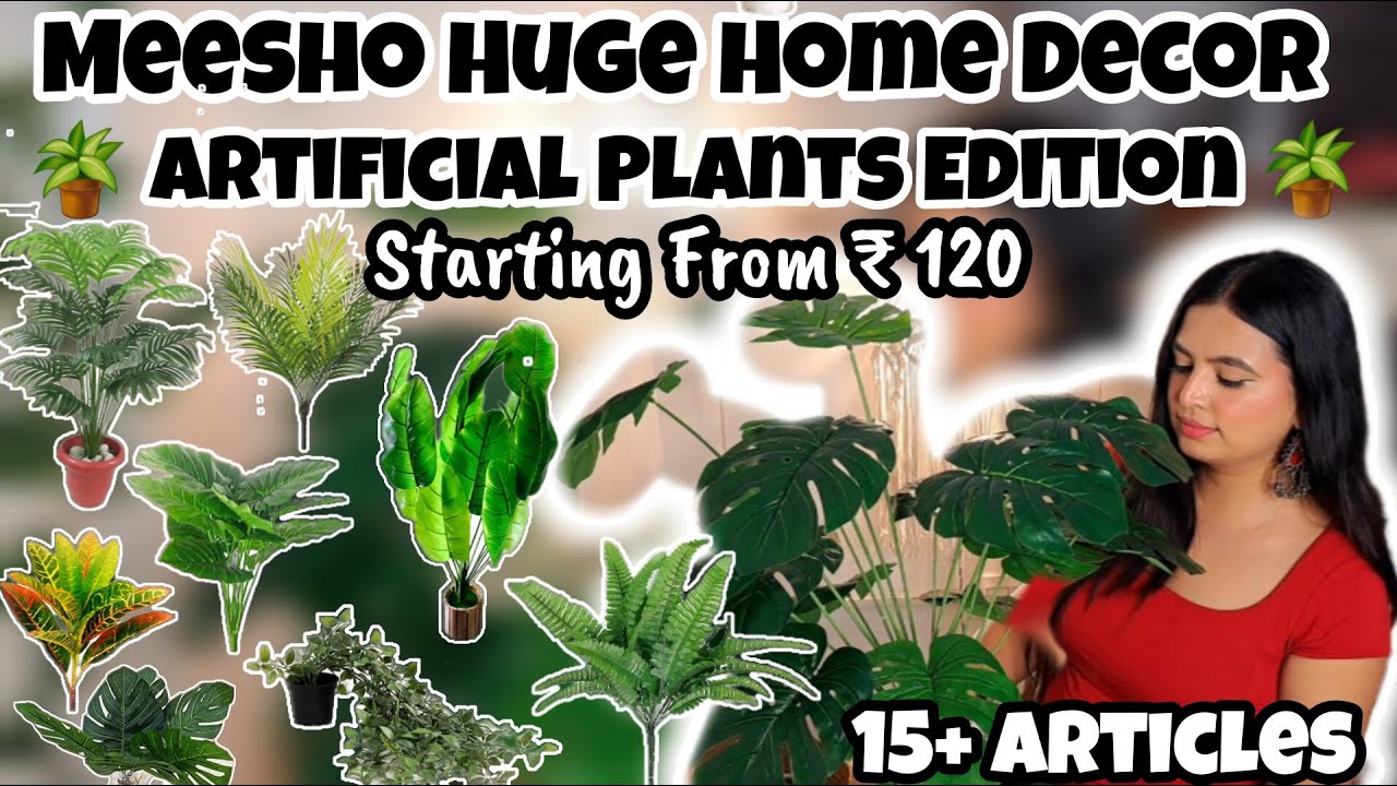Meesho Artificial Plant for Home Decor🪴| Huge Artificial Plant Haul | Meesho home decor | Huge Plant