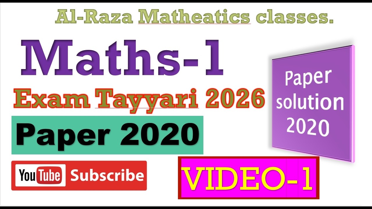 Xth urdu medium I Exam tayyari 2026 I Maths-1 2020 ppr solution