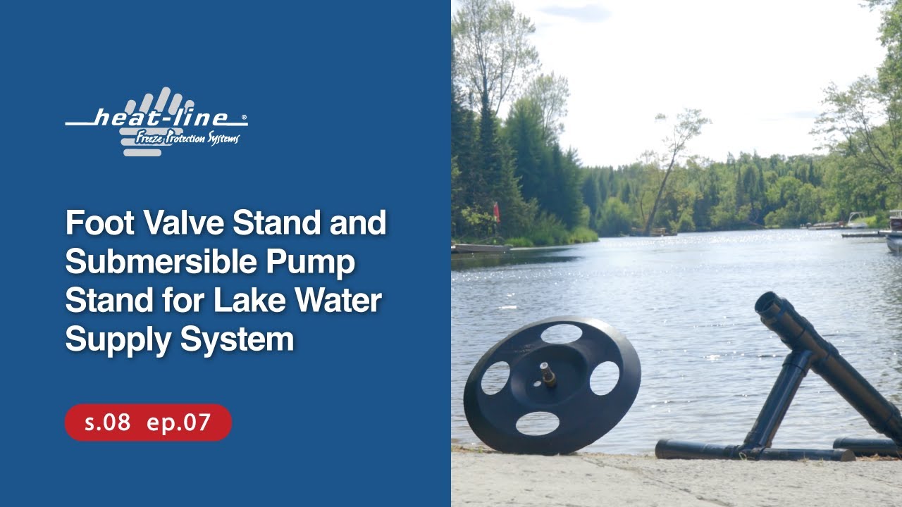 Foot Valve Stand and Submersible Pump Stand for Freeze Protected Lake Water Supply System