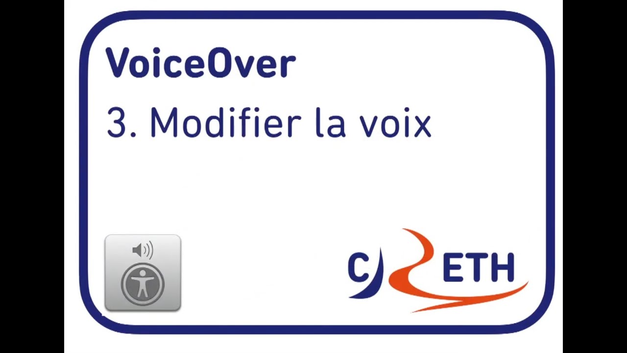 Voice Over - 3 - Modifier la voix