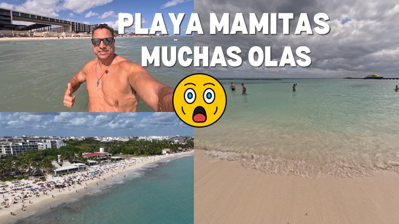 Así se vive Playa Mamitas con frente frío 🌊 Dron, olas y paseo por la Quinta Avenida