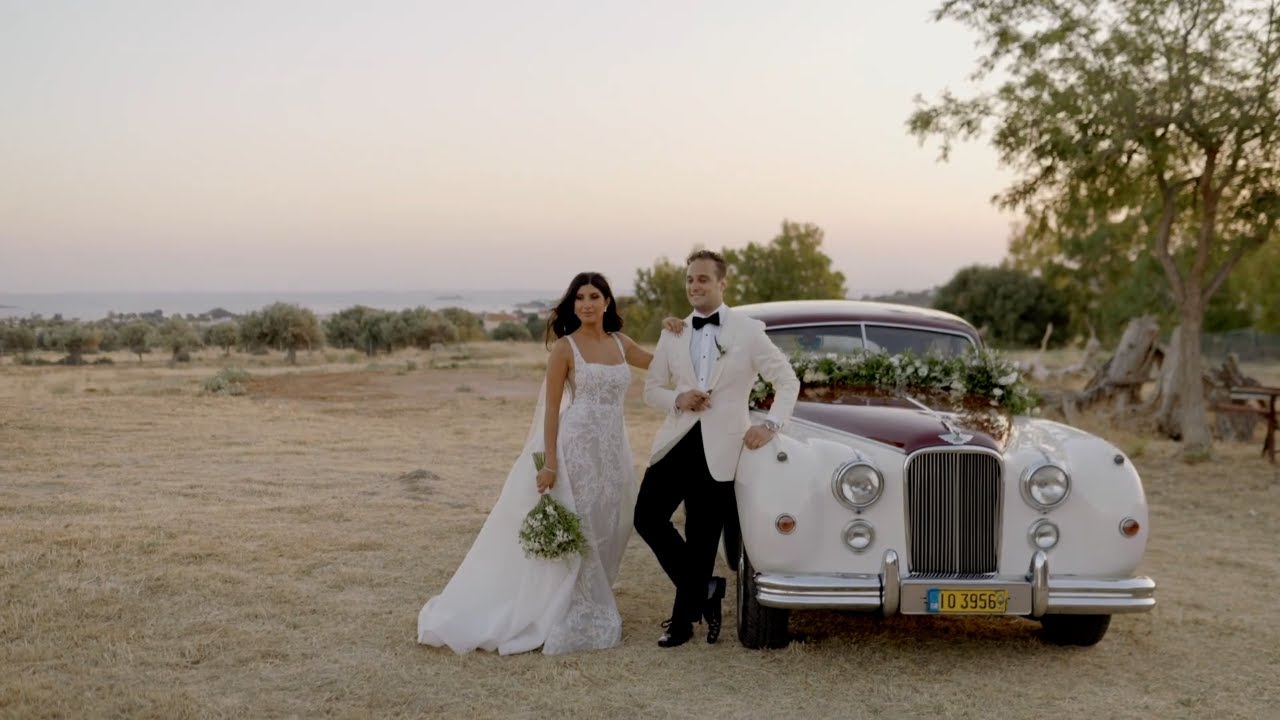 A luxury Grecian-chic fête | Marya & Joseph | Athens Riviera wedding trailer | Pyrgos Melissourgou