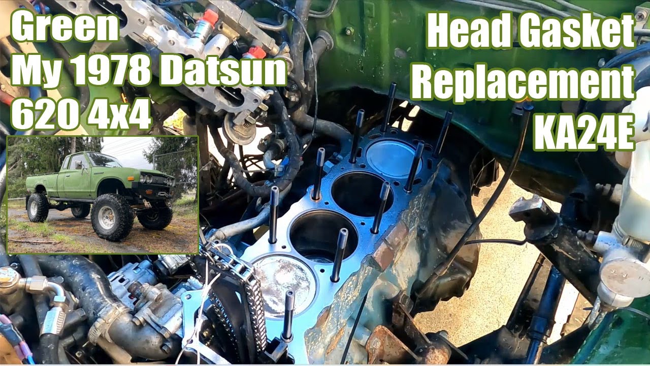Green - My 1978 Datsun 620 4x4 - KA24E Head Gasket Replacement - Victor Reinz & ARP Head Studs