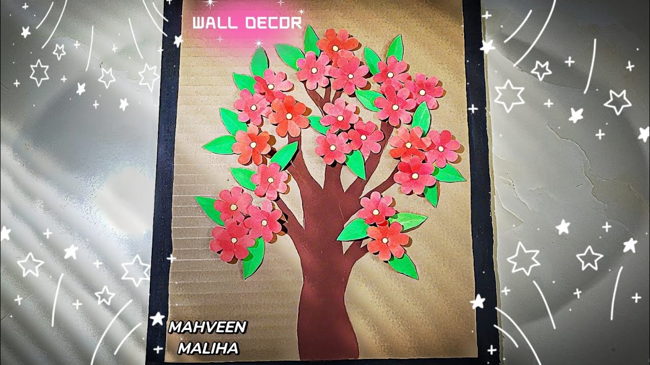 ​Easy Paper Wall Hanging Craft for Home Decor 🌼 