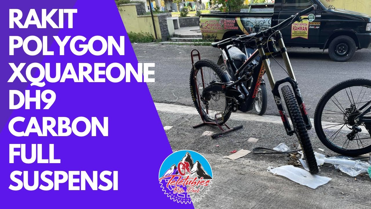 RAKIT POLYGON XQUAREONE DH9 CARBON FULL SUSPENSI